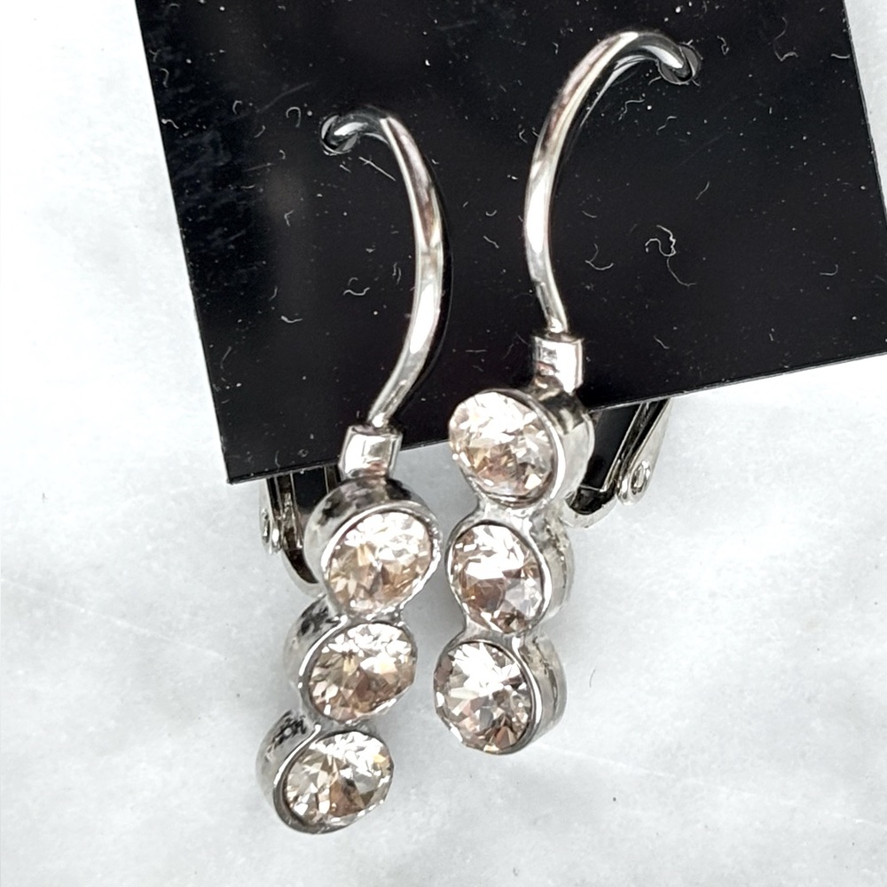Sabika-Inspired Swarovski Clear Earrings - NWT